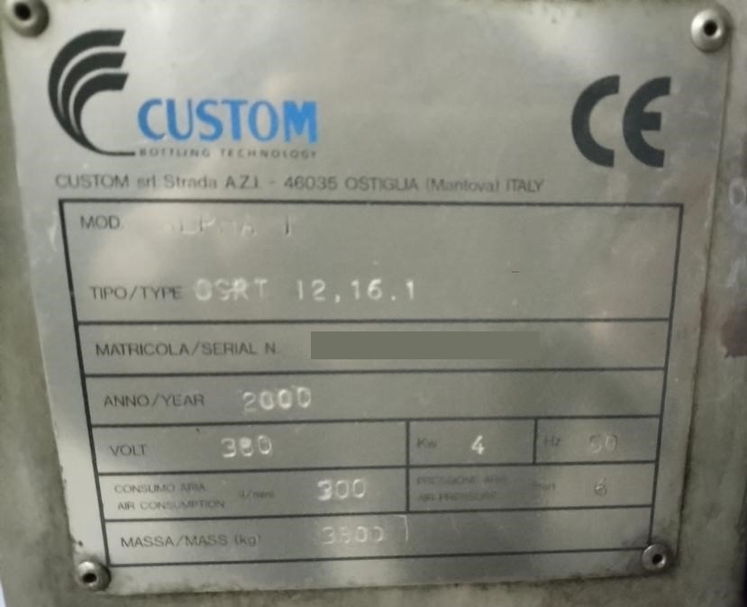 Monoblocco di Riempimento Custom 12.16.1 isobarico Usato