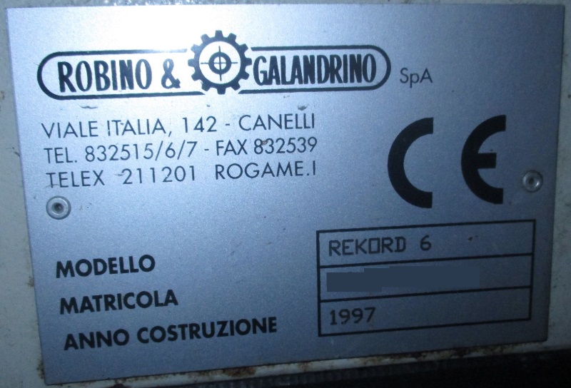 Gabbiettatrice Robino&Galandrino Rekord 6 Usata 3