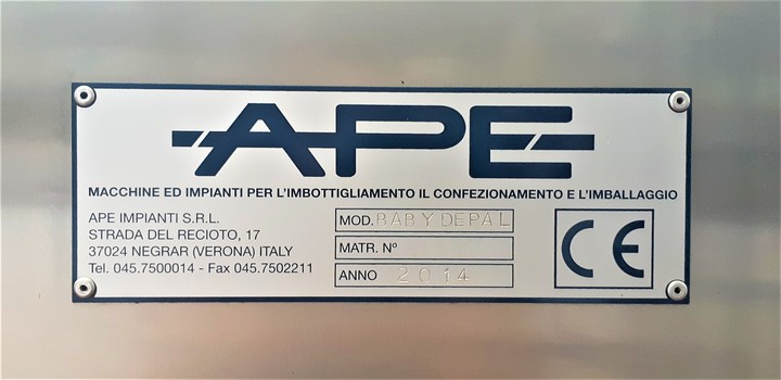 Depalletizzatore APE Babydepal 2014 Usato 2