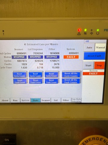 Used Wild Goose gravity canning line for beer 12