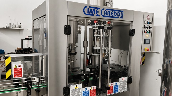 Reconditioned Cime Careddu filling monoblock for still beer with bottle fermentation, 8/1, for crown cap 2